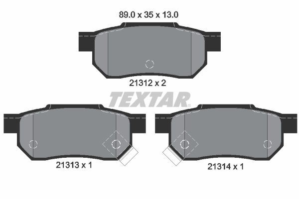 Placute frana TEXTAR 2131201