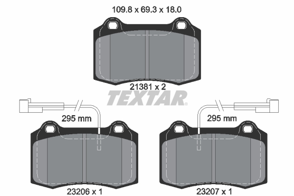 Placute frana TEXTAR 2138103