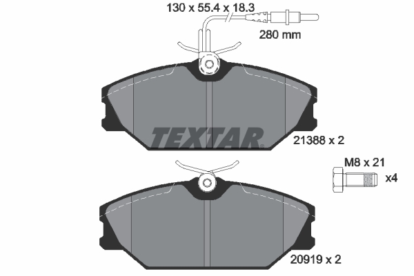 Placute frana TEXTAR 2138802
