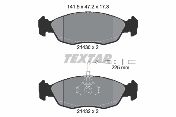 Placute frana TEXTAR 2143001