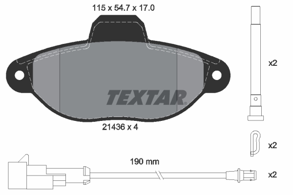 Placute frana TEXTAR 2143609