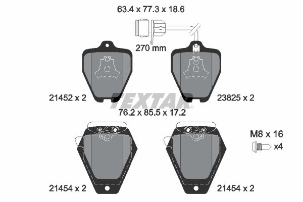 Placute frana TEXTAR 2145201