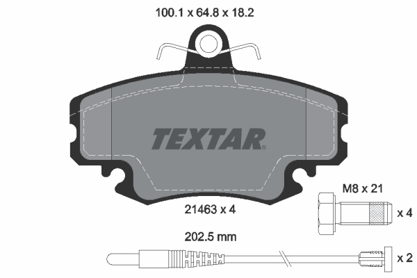 Placute frana TEXTAR 2146304