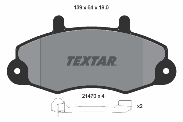 Placute frana TEXTAR 2147002