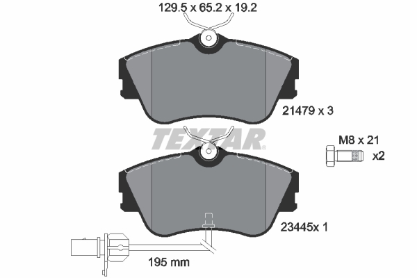 Placute frana TEXTAR 2147903