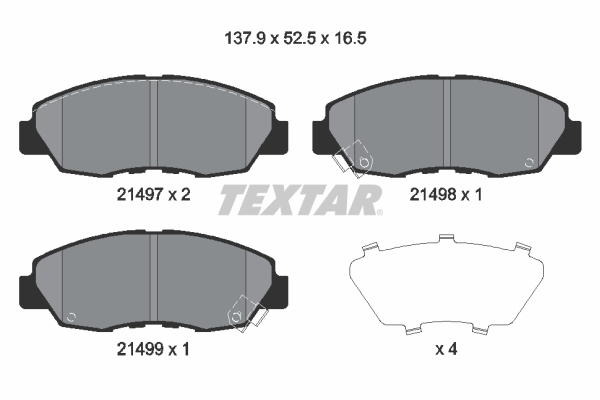 Placute frana TEXTAR 2149704