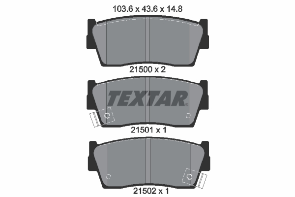 Placute frana TEXTAR 2150001