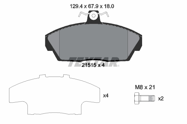 Placute frana TEXTAR 2151504