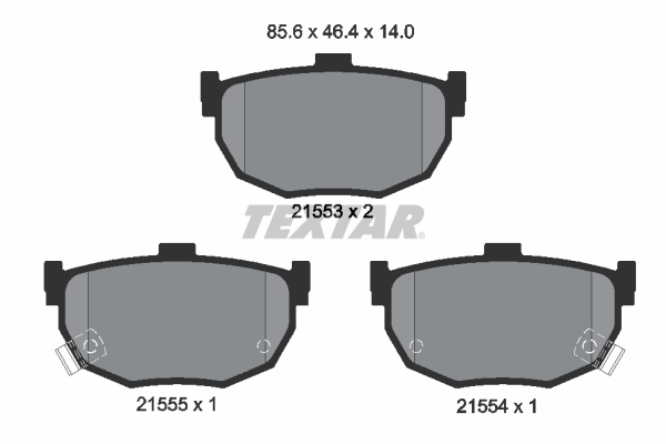 Placute frana TEXTAR 2155301