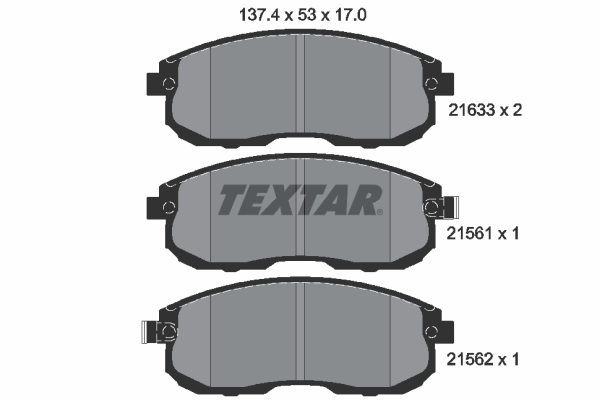 Placute frana TEXTAR 2156101