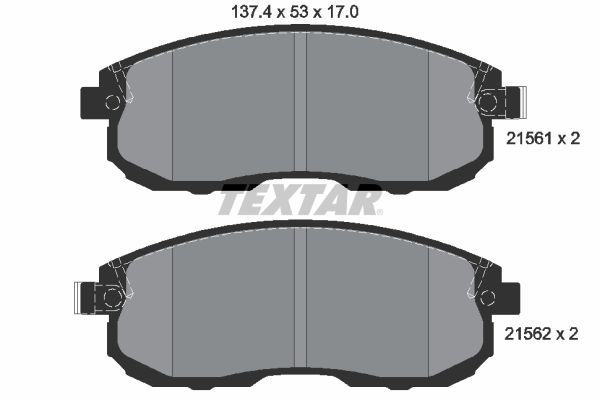 Placute frana TEXTAR 2156201