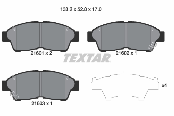 Placute frana TEXTAR 2160101
