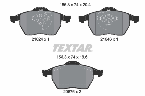Placute frana TEXTAR 2162402