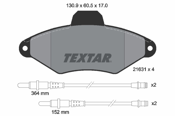 Placute frana TEXTAR 2163102
