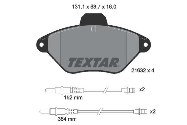 Placute frana TEXTAR 2163201