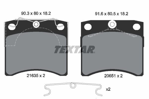 Placute frana TEXTAR 2163501