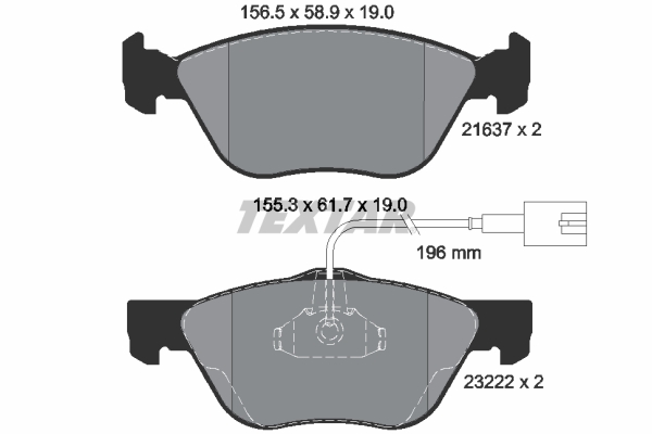 Placute frana TEXTAR 2163702