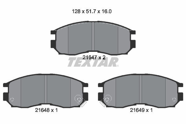 Placute frana TEXTAR 2164701