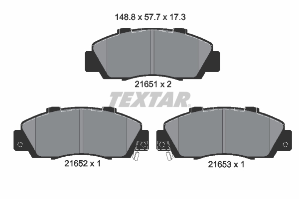 Placute frana TEXTAR 2165101