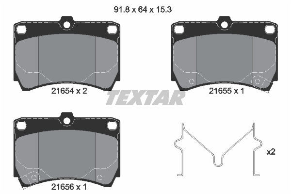 Placute frana TEXTAR 2165404