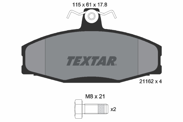 Placute frana TEXTAR 2166201