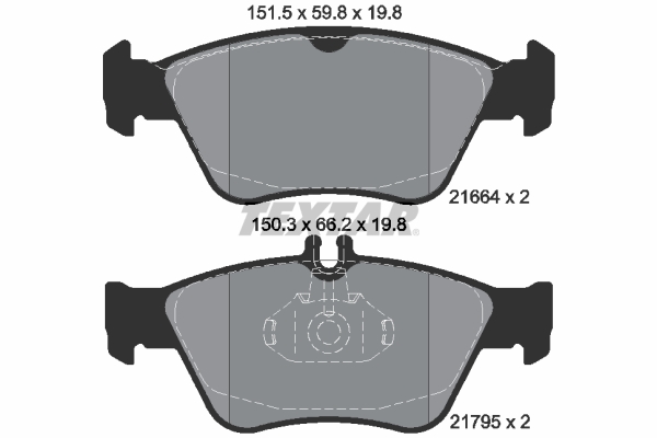 Placute frana TEXTAR 2166404