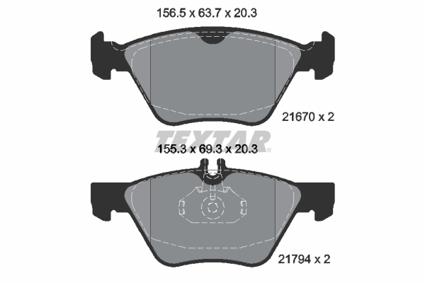 Placute frana TEXTAR 2167001