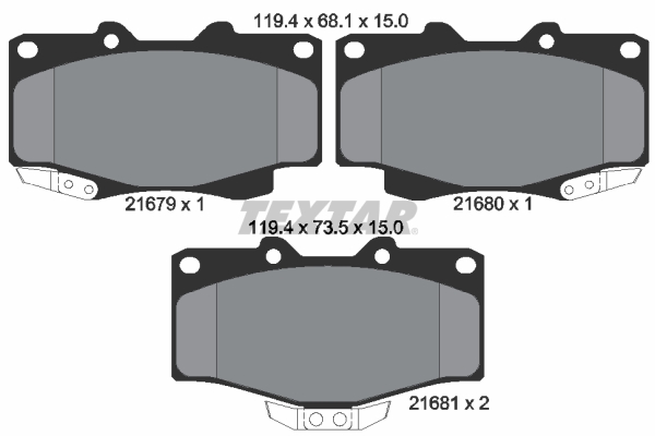 Placute frana TEXTAR 2167901
