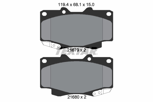 Placute frana TEXTAR 2168001