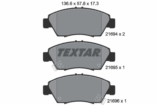 Placute frana TEXTAR 2169401