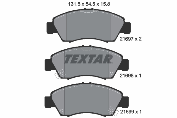 Placute frana TEXTAR 2169701