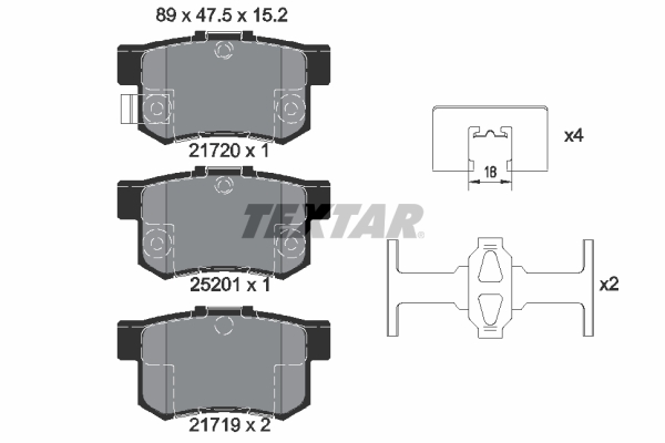 Placute frana TEXTAR 2172001