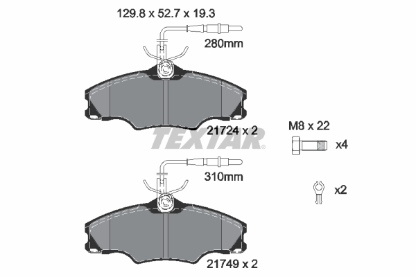 Placute frana TEXTAR 2172402