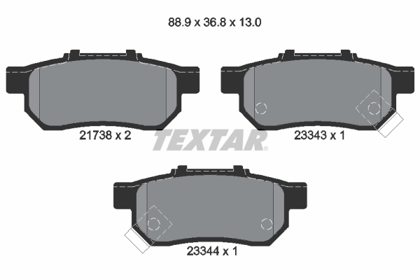 Placute frana TEXTAR 2173801