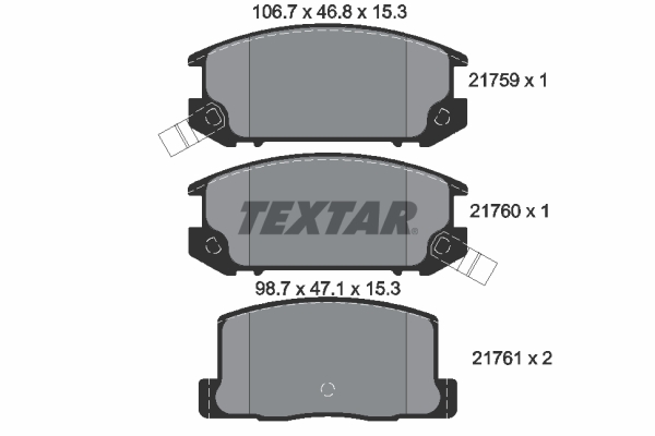 Placute frana TEXTAR 2175901