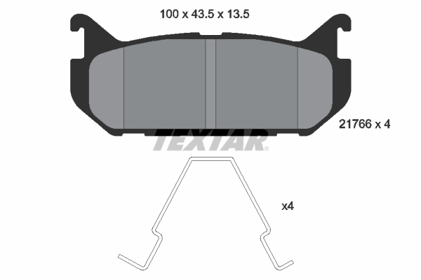 Placute frana TEXTAR 2176603