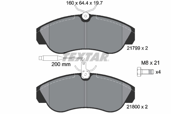Placute frana TEXTAR 2179901