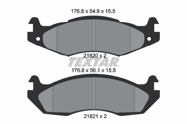 Placute frana TEXTAR 2182001