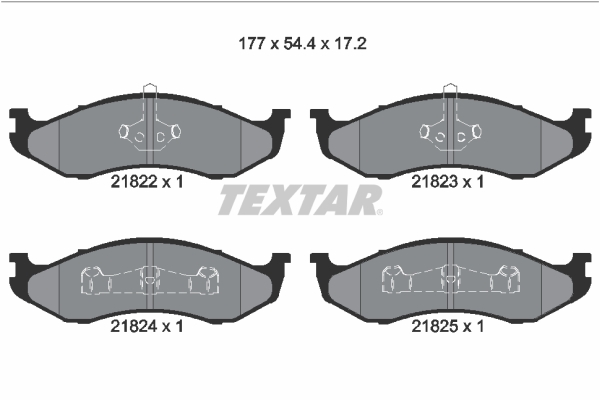 Placute frana TEXTAR 2182202