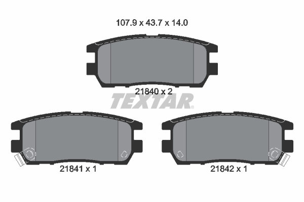 Placute frana TEXTAR 2184002