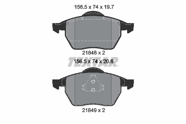 Placute frana TEXTAR 2184802