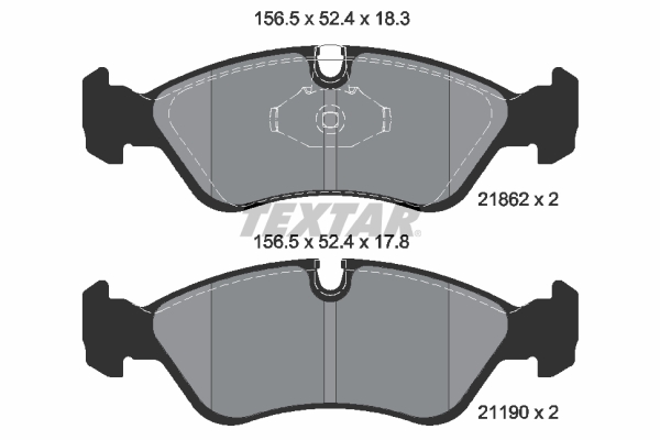 Placute frana TEXTAR 2186201
