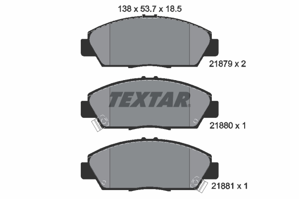 Placute frana TEXTAR 2187901