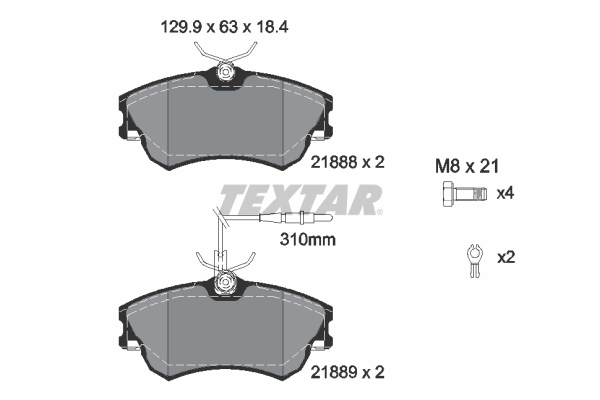 Placute frana TEXTAR 2188801