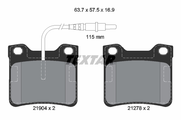 Placute frana TEXTAR 2190403