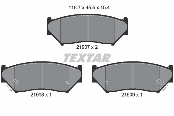 Placute frana TEXTAR 2190701
