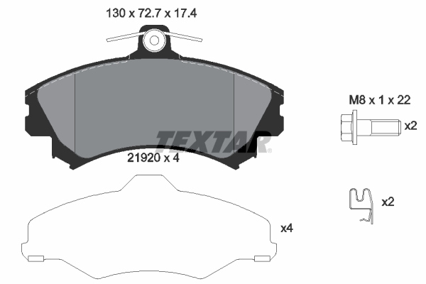 Placute frana TEXTAR 2192003