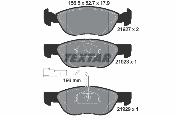 Placute frana TEXTAR 2192701