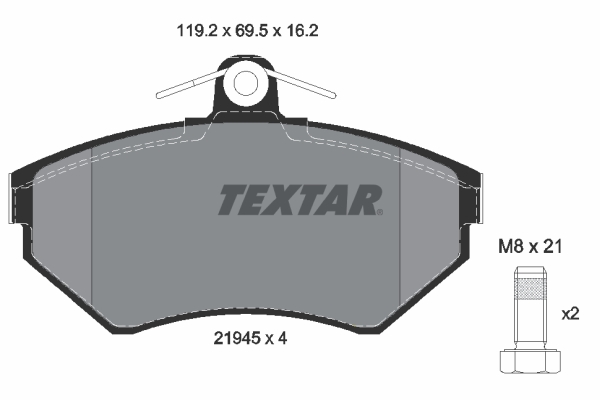 Placute frana TEXTAR 2194502