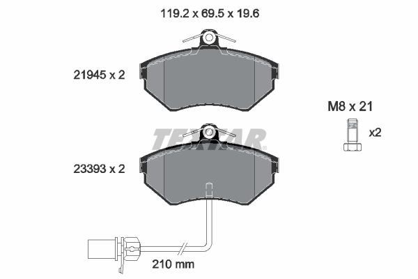 Placute frana TEXTAR 2194504